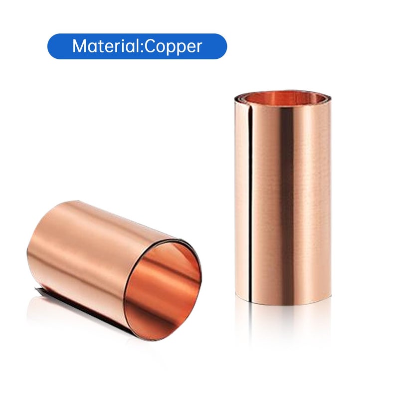 Uxney Copper Sheet Roll, 1000x50x0.3mm Copper Flashing Roll, 30 Gauge Thick Pure Copper Plate & Strip for Roofing, DIY Projects, House Repair, Crafts and Metal Working - Image 3